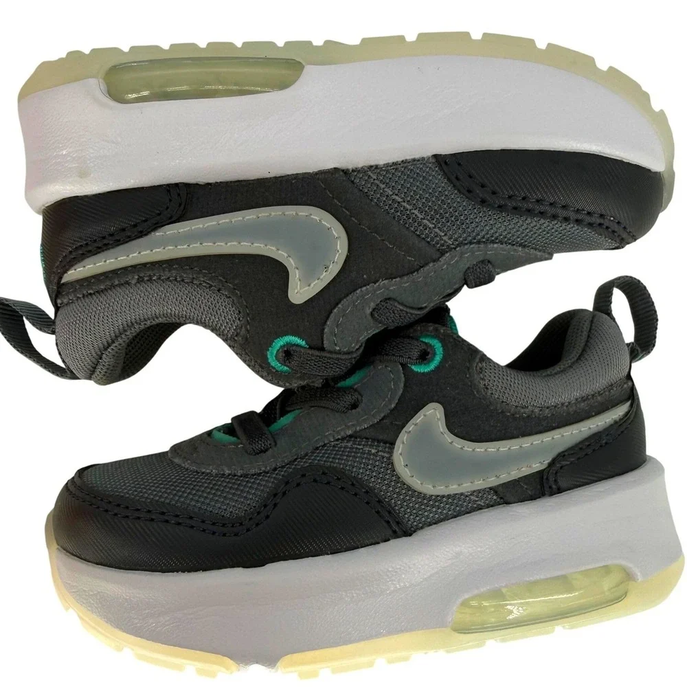 Nike Air Max‎ NWOT Motif Toddler Shoes Anthracite Grey Teal DH9390-002 Size 5C